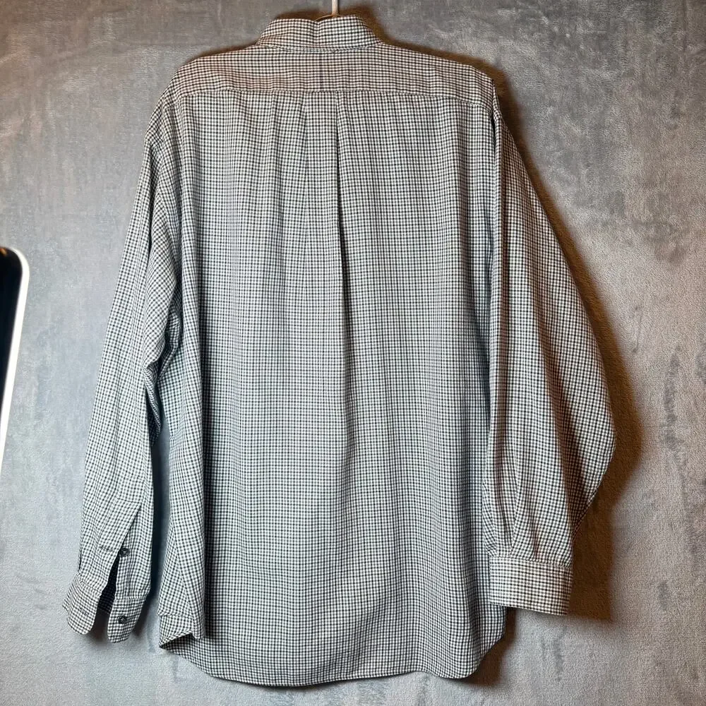 Ralph Lauren Shirt Lot Mens Large Blue Pony & Check Button Down 2 Piece